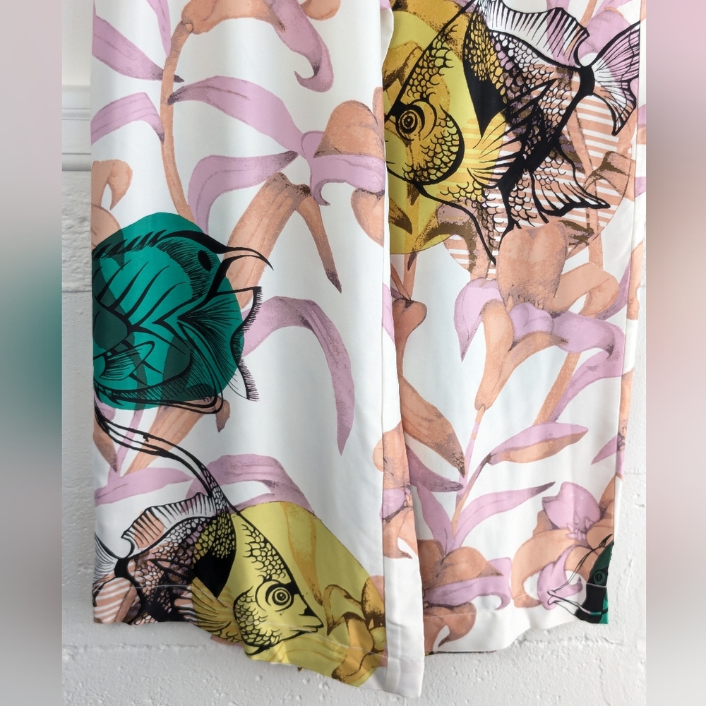 Anthropologie • Pia Binazzi x Maeve Graphic Floral Wide-Leg Pants - Picture 5 of 8